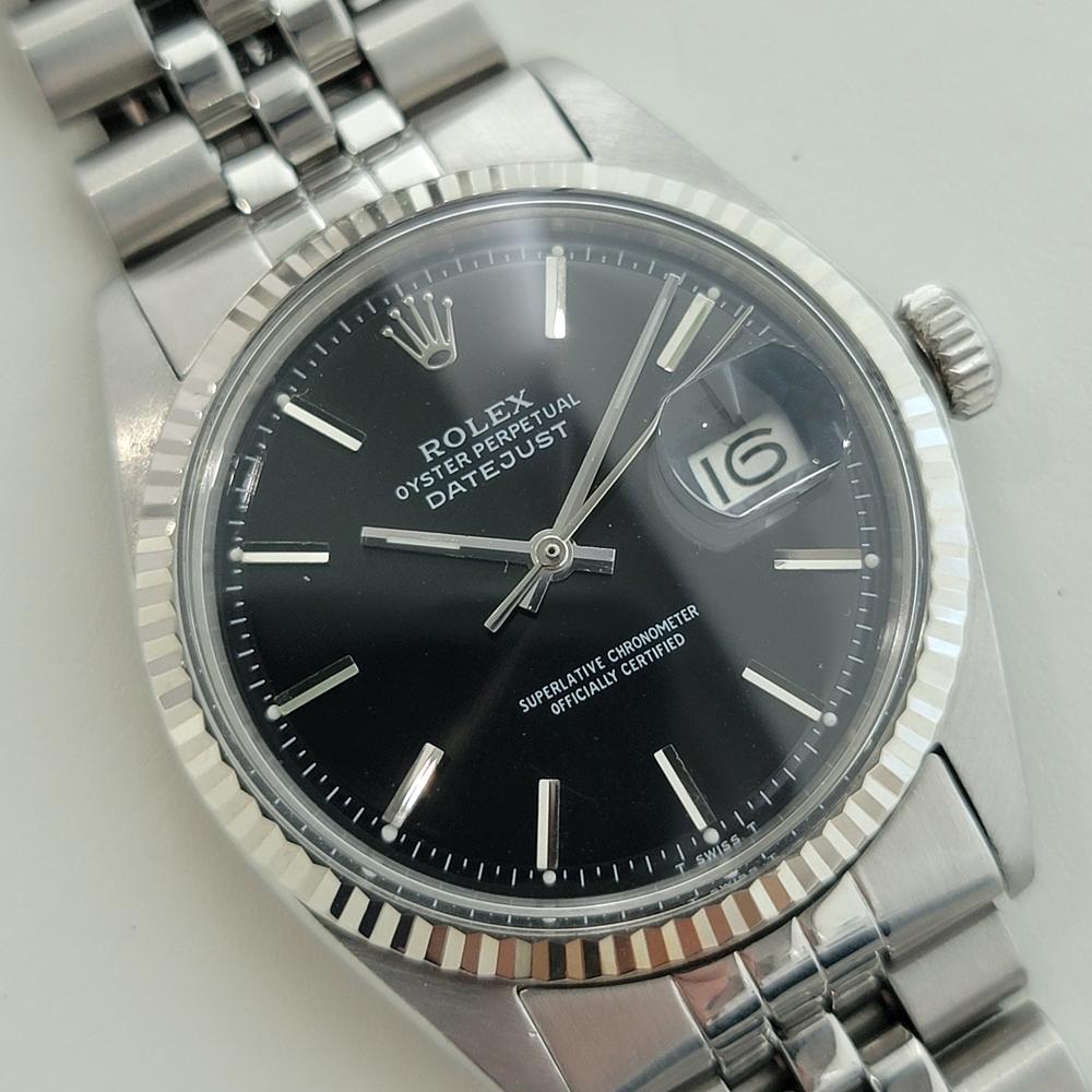 Rolex Oyster Datejust 1601 36mm 18k Gold SS 1970s Herren Vintage Automatik RA622 im Zustand „Hervorragend“ im Angebot in Beverly Hills, CA