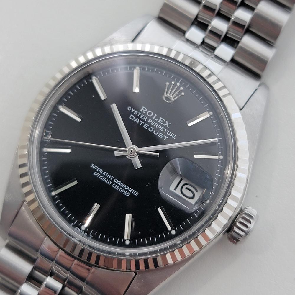 Rolex Oyster Datejust 1601 36mm 18k Gold SS 1970s Herren Vintage Automatik RA622 im Angebot 1