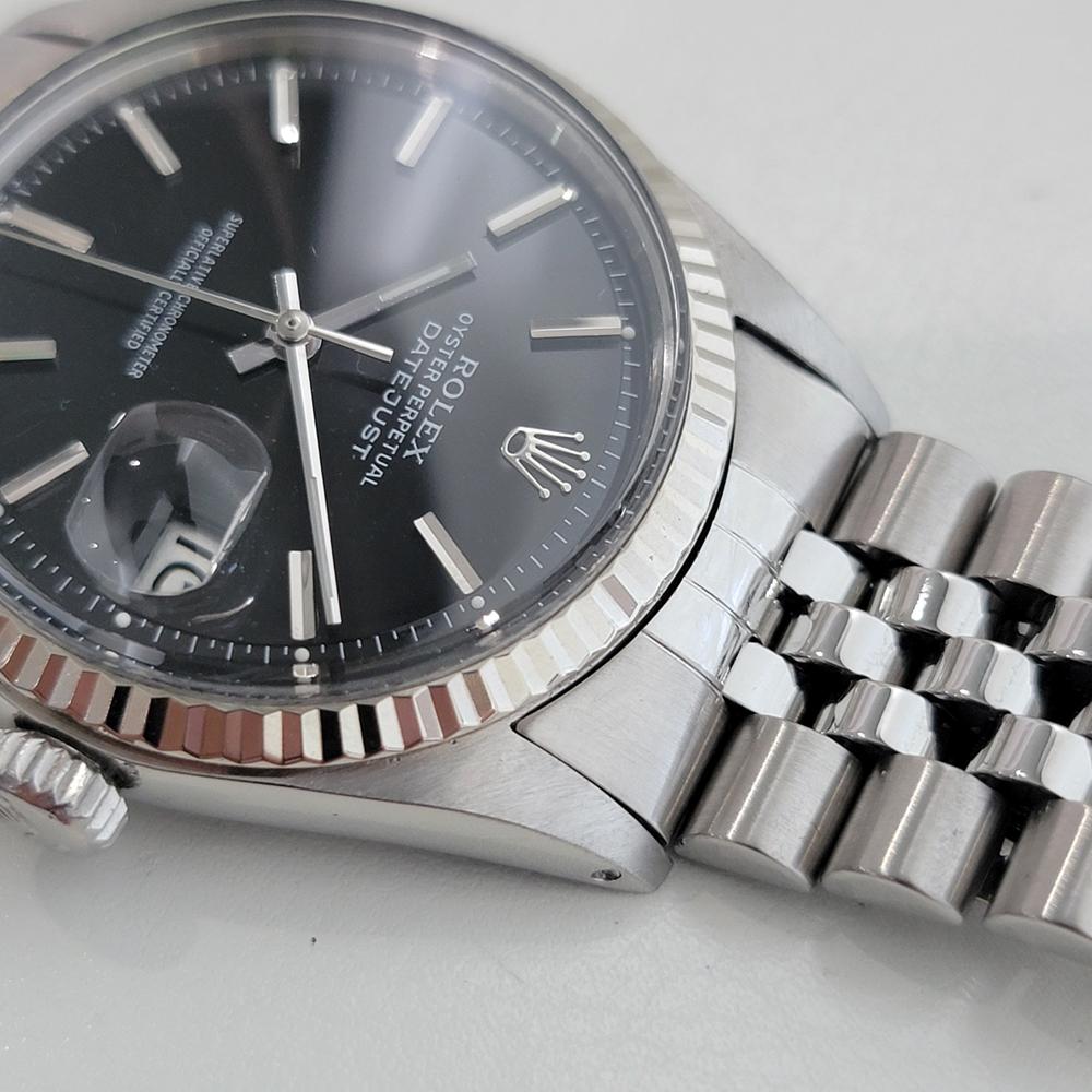 Rolex Oyster Datejust 1601 36mm 18k Gold SS 1970s Herren Vintage Automatik RA622 im Angebot 3