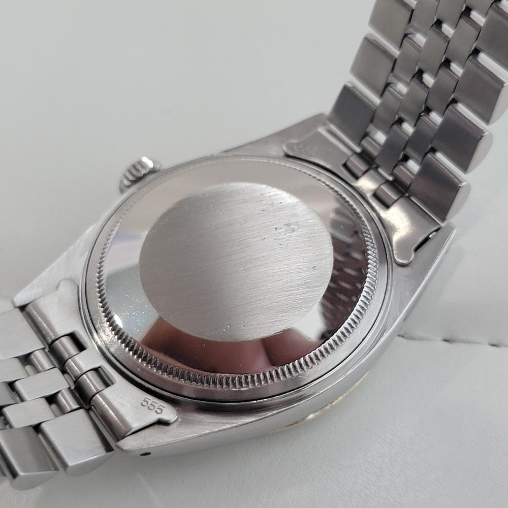 Rolex Oyster Datejust 1601 36mm 18k Gold SS 1970s Herren Vintage Automatik RA622 im Angebot 6