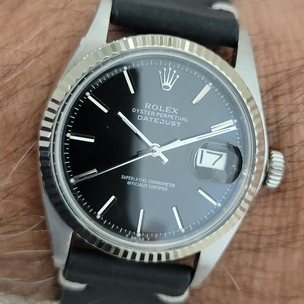 Rolex Oyster Datejust 1601 36mm Oro 18k SS Años 70 Hombre Vintage Automático RA622B en venta 9