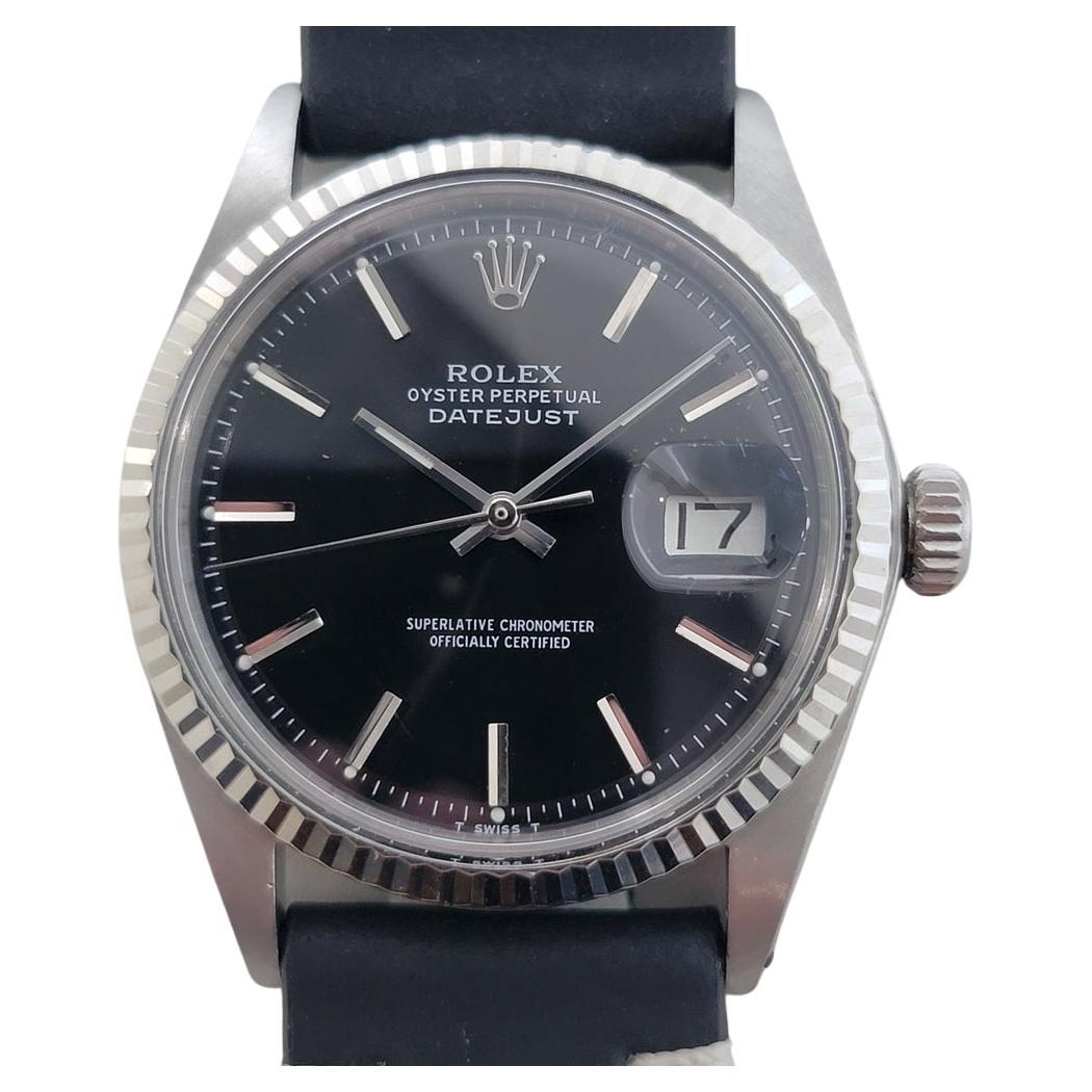Rolex Oyster Datejust 1601 36mm Oro 18k SS Años 70 Hombre Vintage Automático RA622B en venta