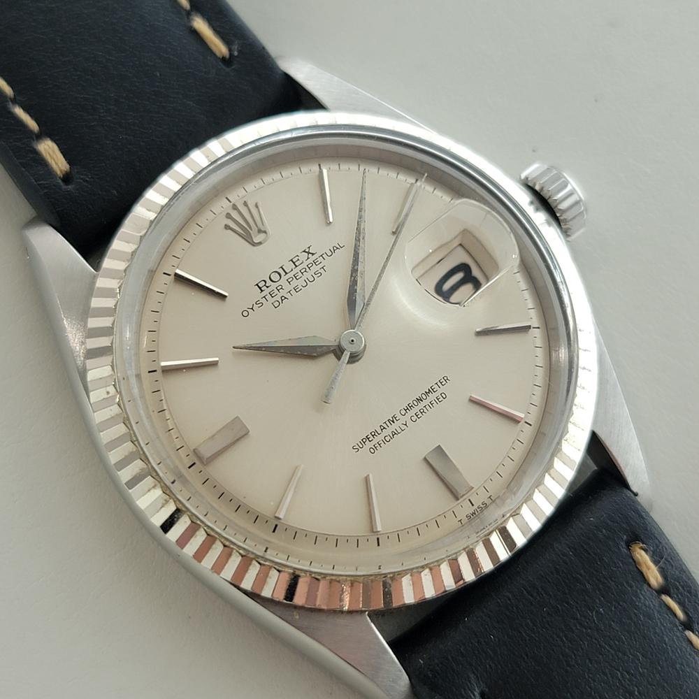 Rolex Oyster Datejust 1601 36mm Oro 18k SS Hombre 1960 Vintage Automático RA619 en Excelente estado para la venta en Beverly Hills, CA