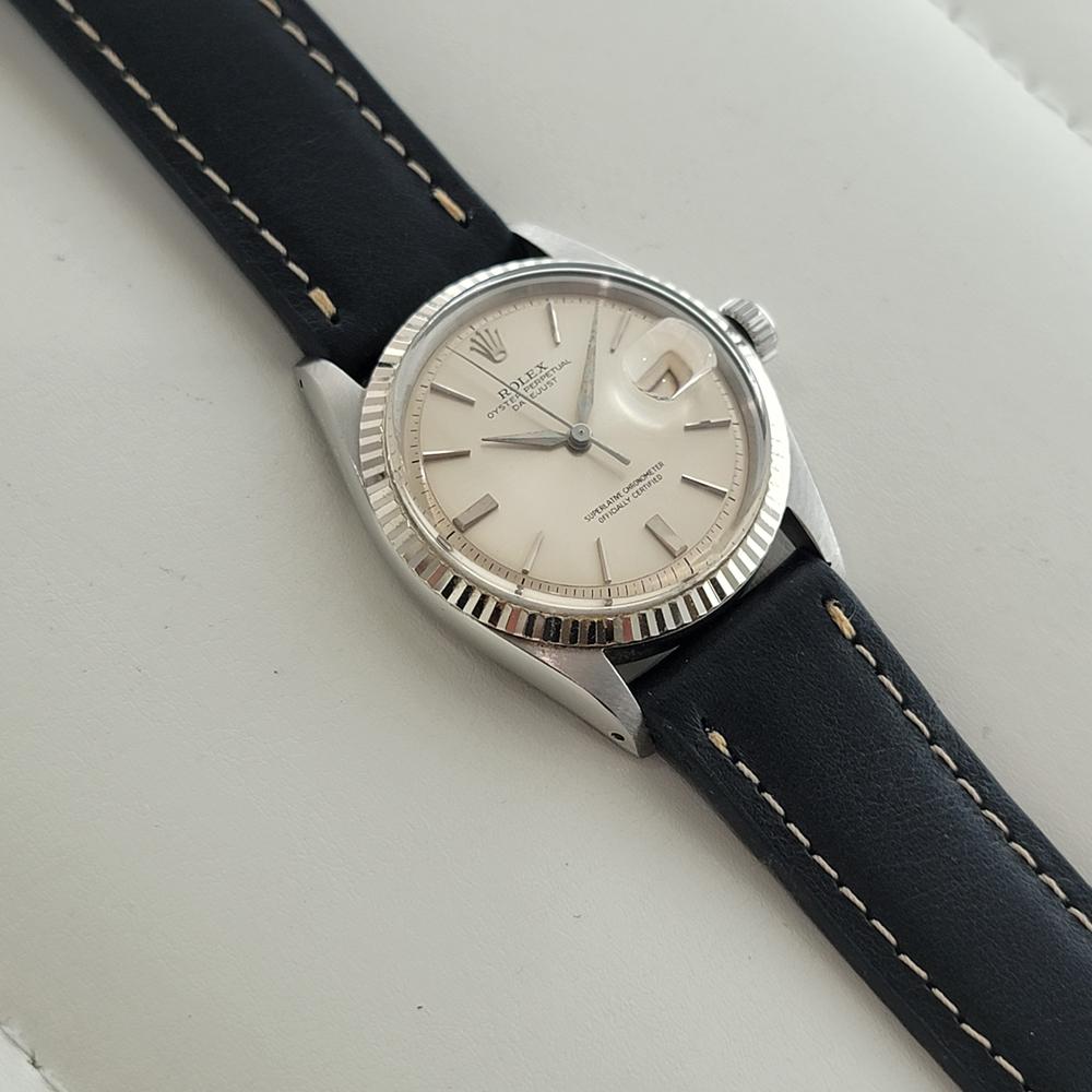 Rolex Oyster Datejust 1601 36mm Oro 18k SS Hombre 1960 Vintage Automático RA619 en venta 2