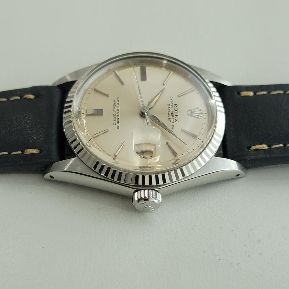 Rolex Oyster Datejust 1601 36mm Oro 18k SS Hombre 1960 Vintage Automático RA619 en venta 4