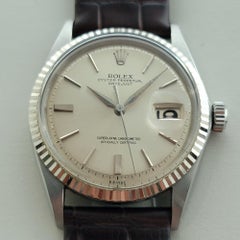 Rolex Oyster Datejust 1601 36mm 18k Gold SS Mens 1960s Vintage Automatic RA619B