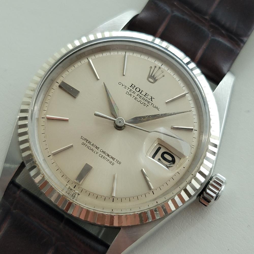 De los hombres Rolex Oyster Datejust 1601 36mm Oro 18k SS Hombre 1960 Vintage Automático RA619B en venta