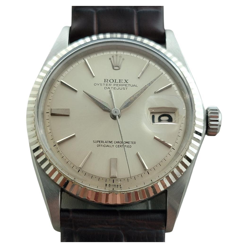 Rolex Oyster Datejust 1601 36mm oro 18k SS Uomo 1960 Vintage Automatico RA619B
