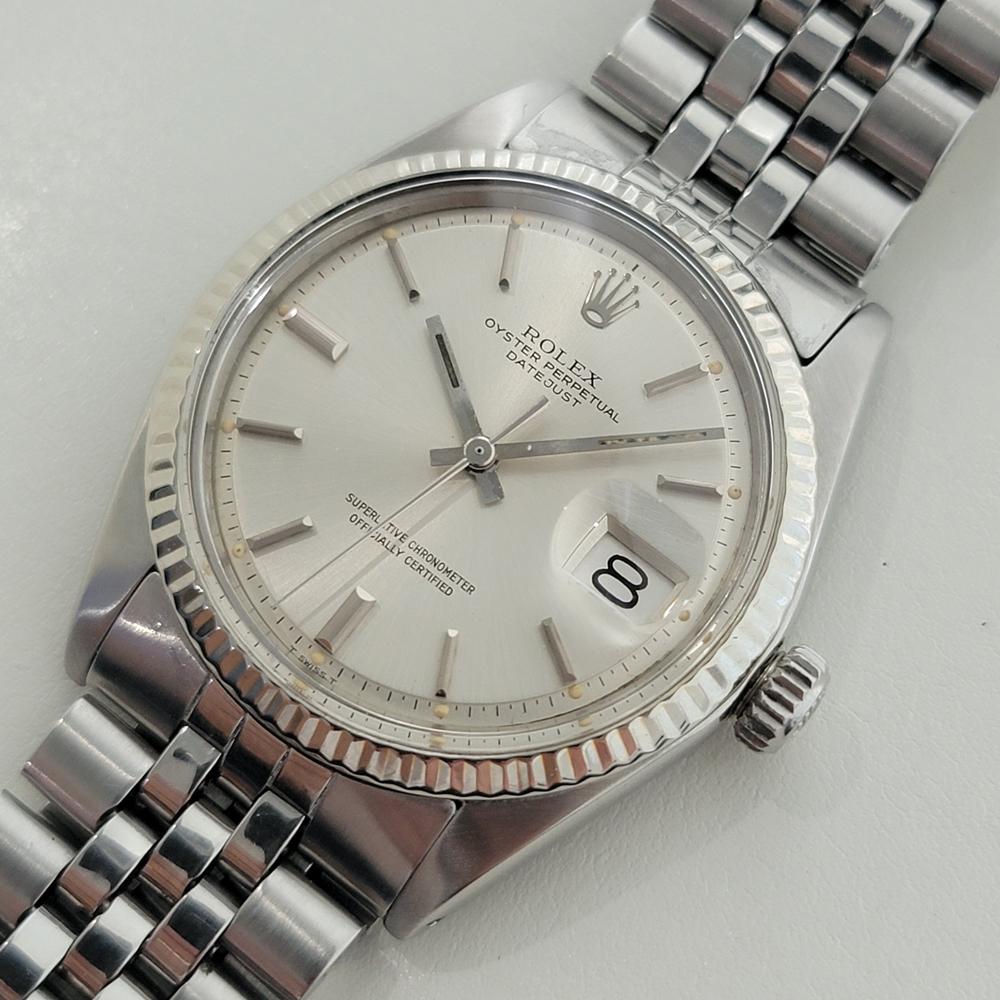 Rolex Oyster Datejust 1601 36mm 18k Gold SS Mens 1970s Automatic Original RA595 Pour hommes en vente