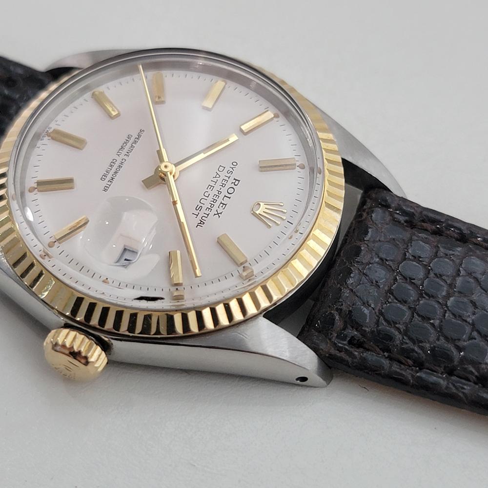 Rolex Oyster Datejust 1601 36mm 18k Gold SS Mens Automatic 1960s Vintage RA560B en vente 2