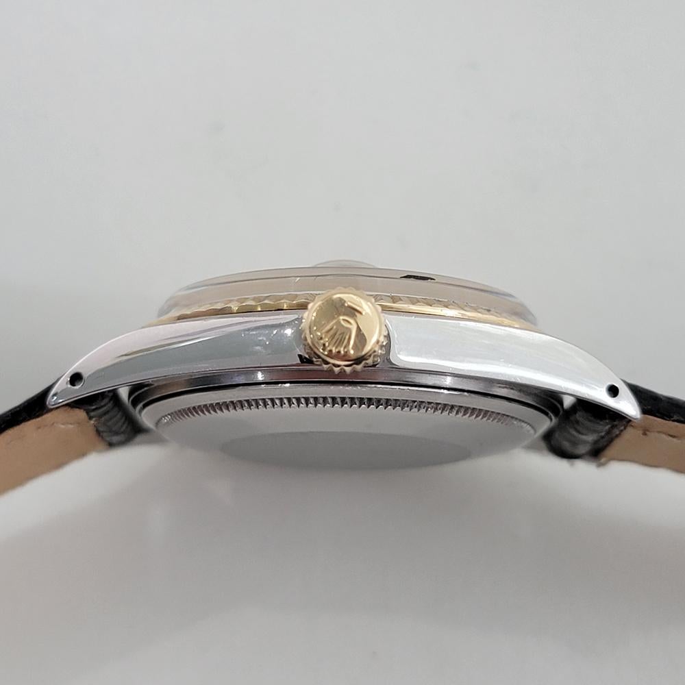 Rolex Oyster Datejust 1601 36mm 18k Gold SS Mens Automatic 1960s Vintage RA560B en vente 5