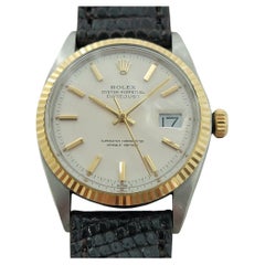 Rolex Oyster Datejust 1601 36mm 18k Gold SS Mens Automatic 1960s Vintage RA560B