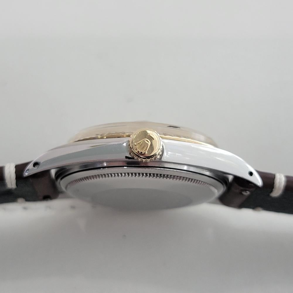 Rolex Oyster Datejust 1601 36mm 18k Gold SS Mens Automatic 1960s Vintage RA593B For Sale 5