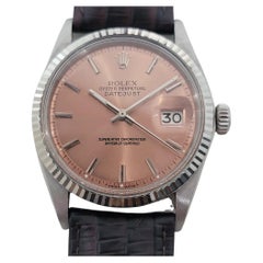 Rolex Oyster Datejust 1601 36mm 18k Gold SS Mens Automatic 1970s Vintage RA559