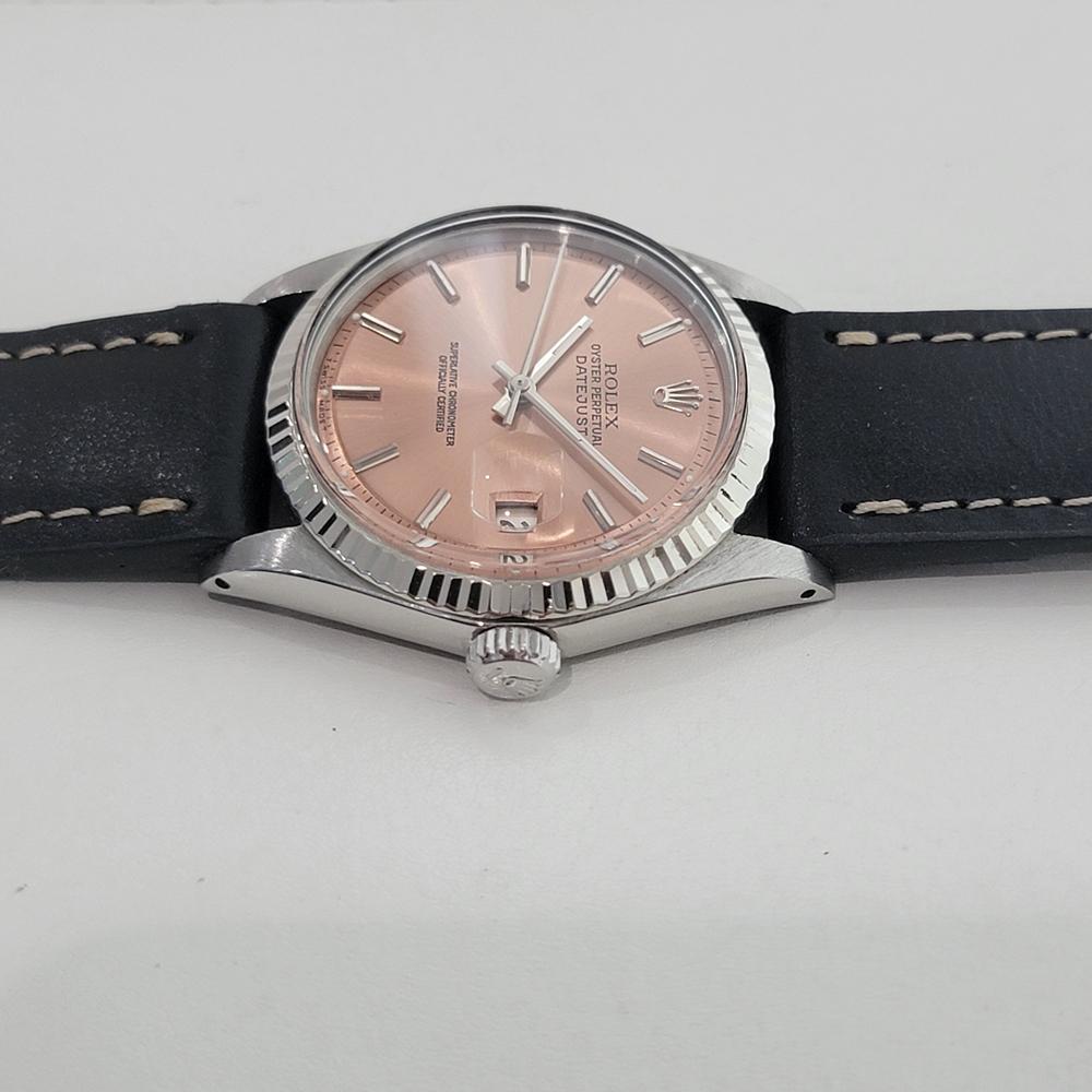 Rolex Oyster Datejust 1601 36mm 18k Gold SS Mens Automatic 1970s Vintage RA559B For Sale 1