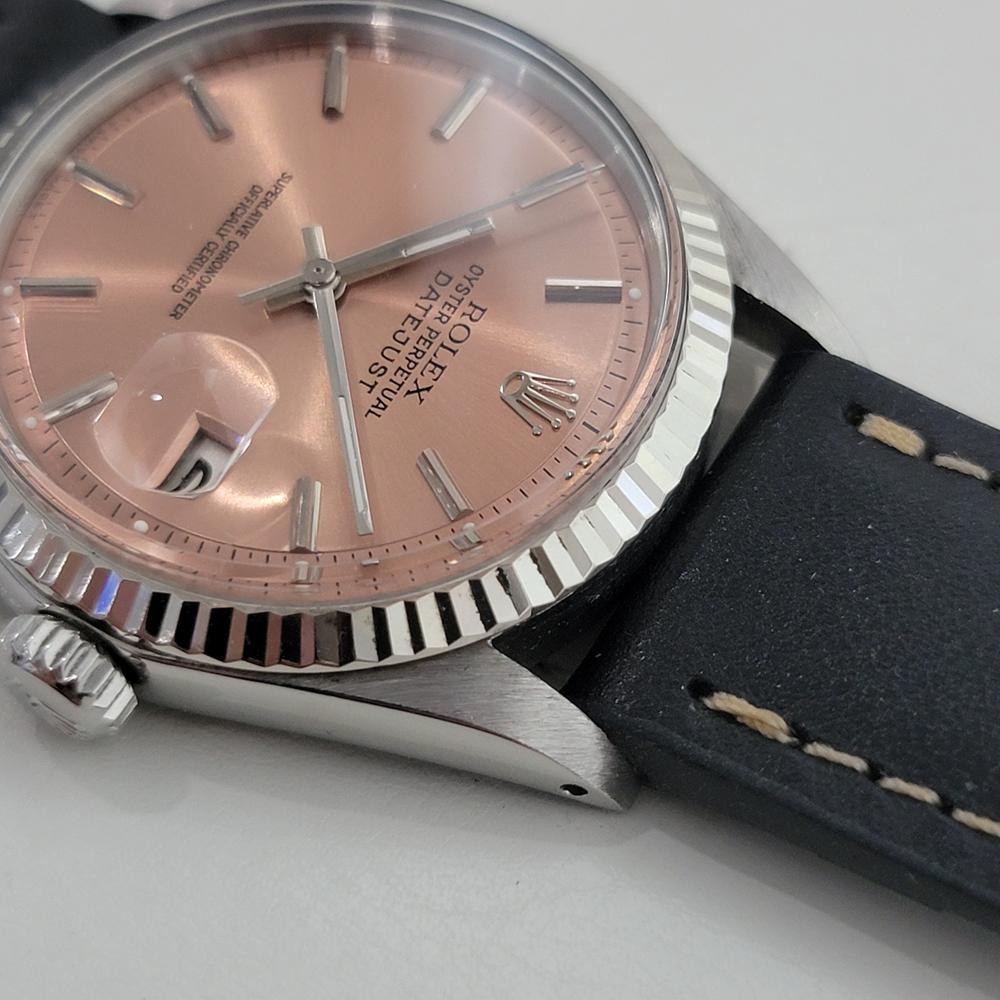 Rolex Oyster Datejust 1601 36mm 18k Gold SS Mens Automatic 1970s Vintage RA559B For Sale 2