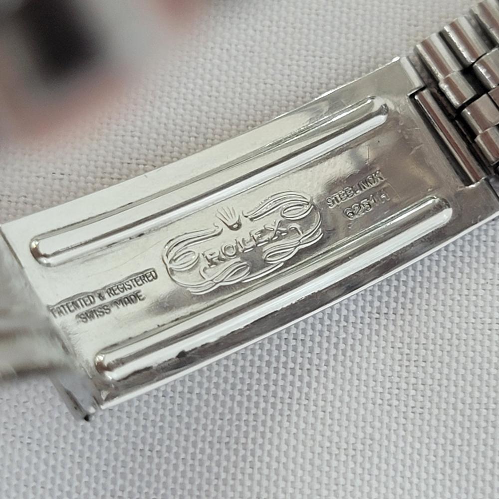 Rolex Oyster Datejust 1601 36mm 18k W Gold SS 1960s Herren Vintage Automatik RA621 im Angebot 7