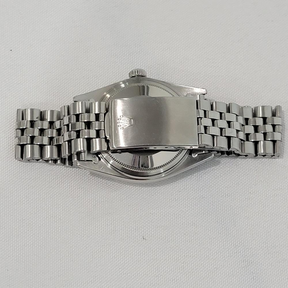 Rolex Oyster Datejust 1601 36mm 18k W Gold SS 1960s Herren Vintage Automatik RA621 im Angebot 8