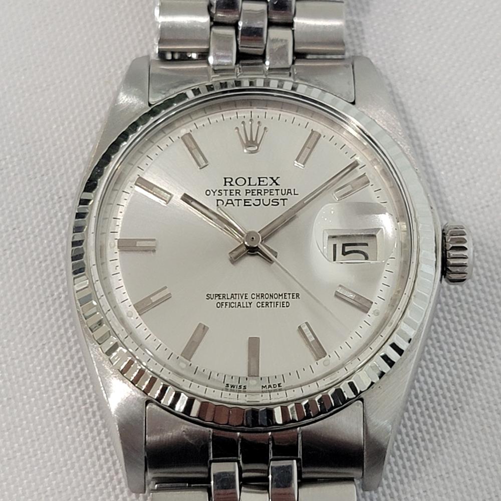 Ein zeitloser Klassiker, Herren 18k Weißgold & Edelstahl Rolex Oyster Perpetual Datejust Ref. 1601 automatisch, c.1967, alle original, in ausgezeichnetem Zustand. Von einem Uhrmachermeister für echt befunden. Wunderschönes, signiertes