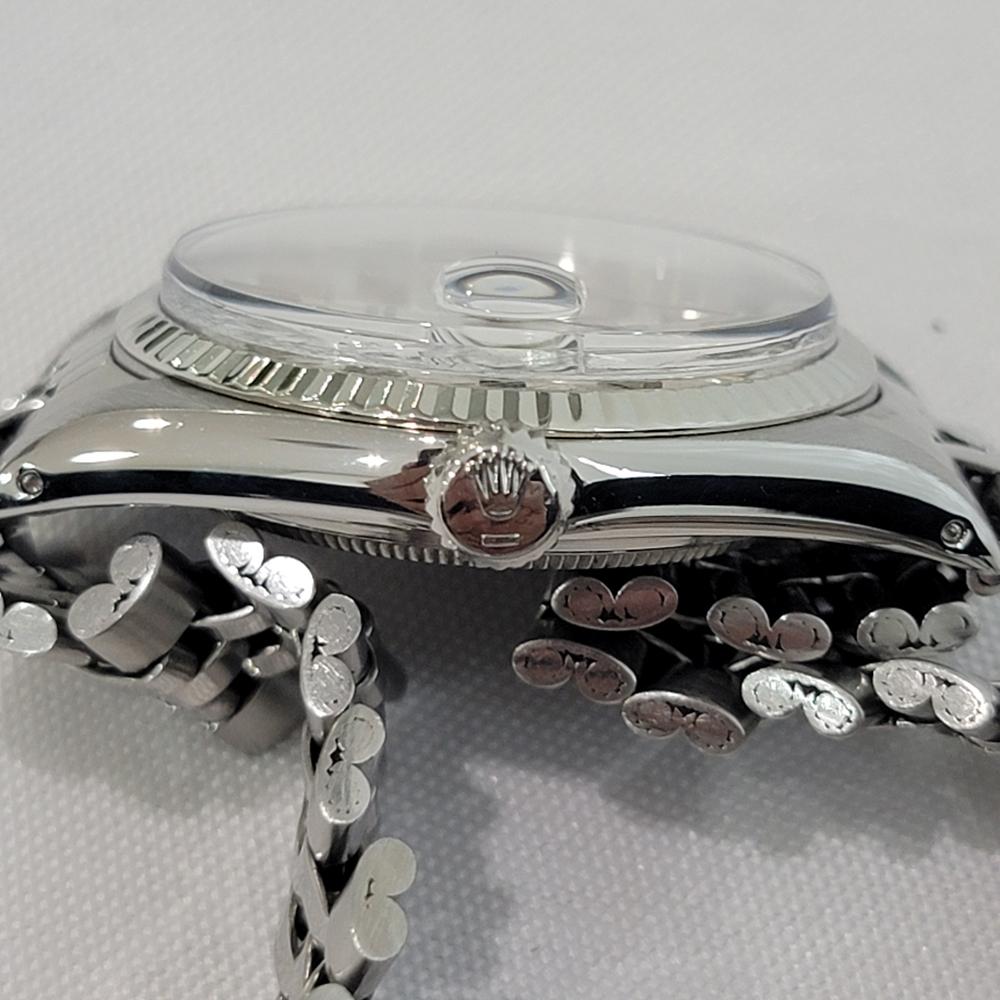 Rolex Oyster Datejust 1601 36mm 18k W Gold SS 1960s Herren Vintage Automatik RA621 im Angebot 5