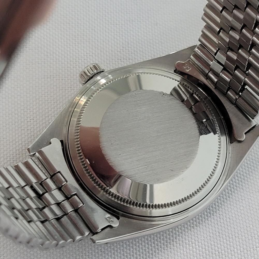 Rolex Oyster Datejust 1601 36mm 18k W Gold SS 1960s Herren Vintage Automatik RA621 im Angebot 6