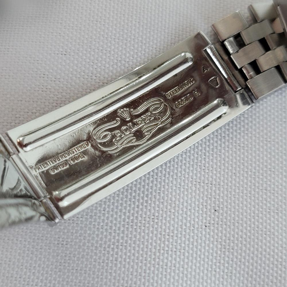 Rolex Oyster Datejust 1601 36mm 18k W Gold SS 1970s Mens Vintage Automatic RA620 en vente 6