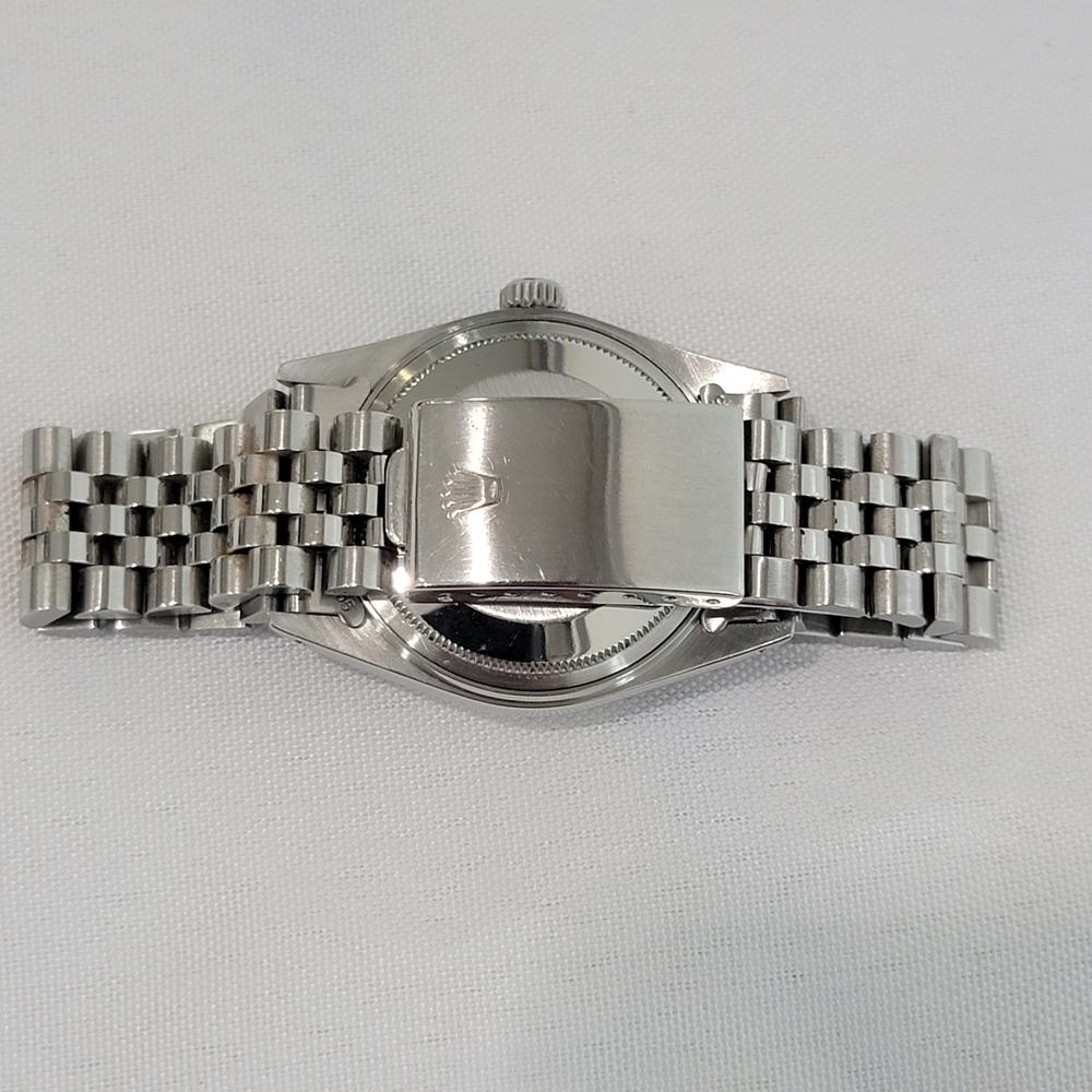 Rolex Oyster Datejust 1601 36mm 18k W Gold SS 1970s Mens Vintage Automatic RA620 en vente 7