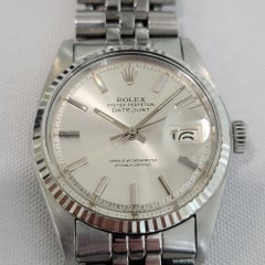 Rolex Oyster Datejust 1601 36mm 18k W Gold SS 1970s Mens Vintage Automatic RA620