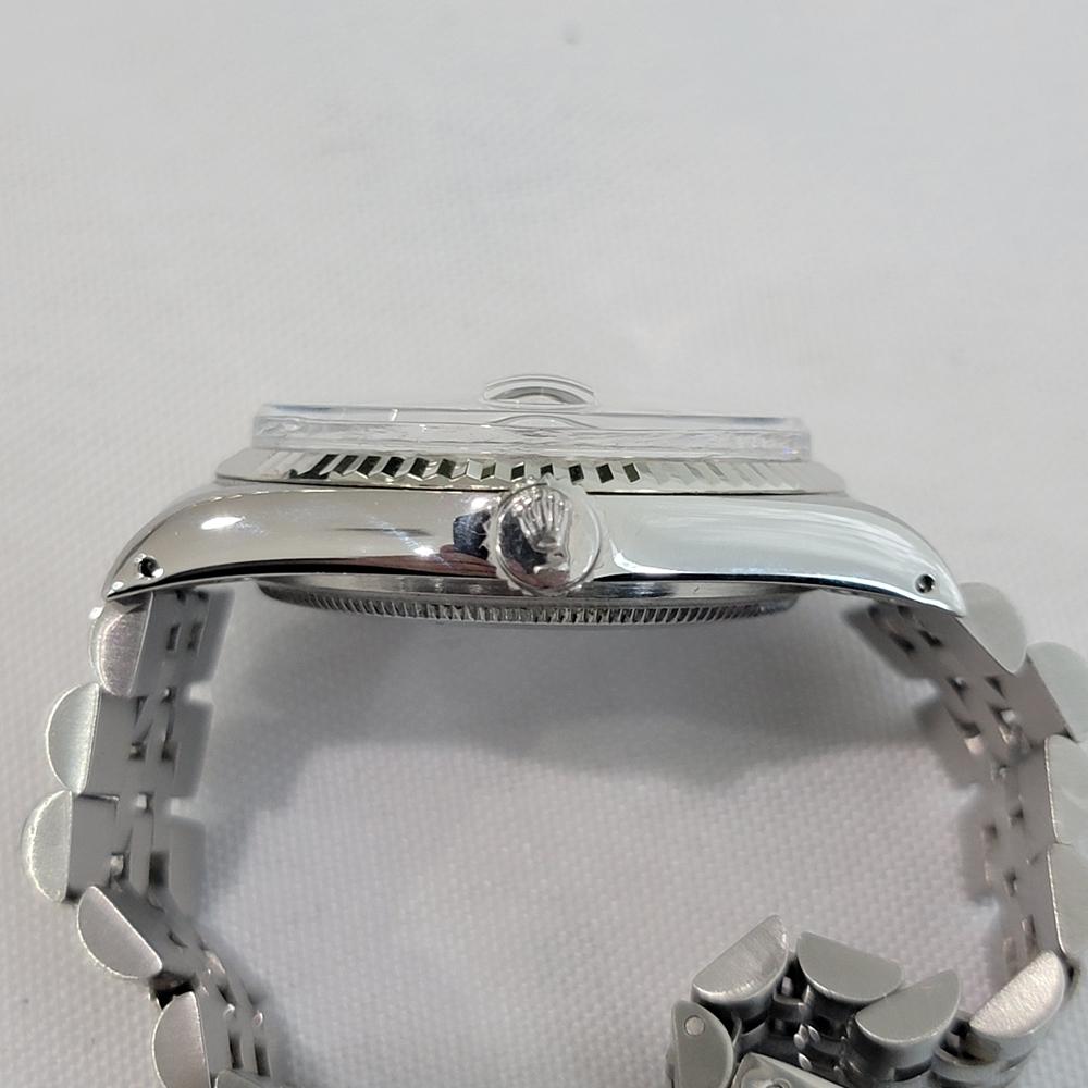 Rolex Oyster Datejust 1601 36mm 18k W Gold SS 1970s Mens Vintage Automatic RA620 en vente 4