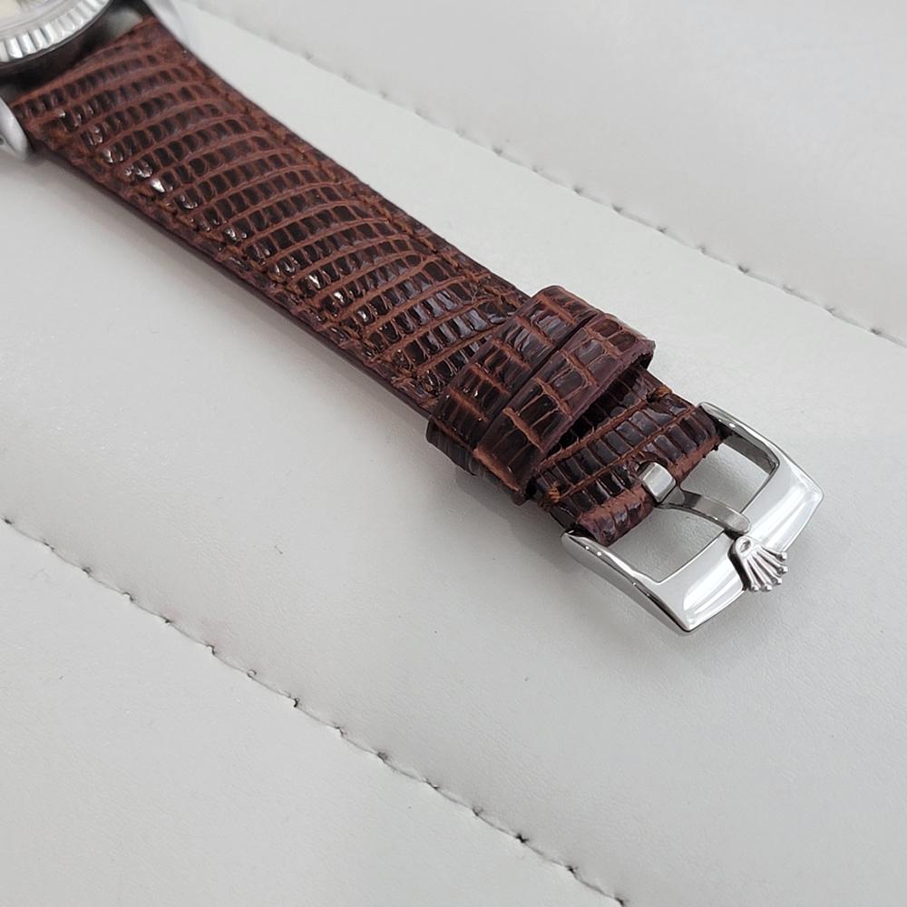 Rolex Oyster Datejust 16014 36mm 18k SS Leinen Zifferblatt Männer automatische 1980er RA589 im Angebot 4