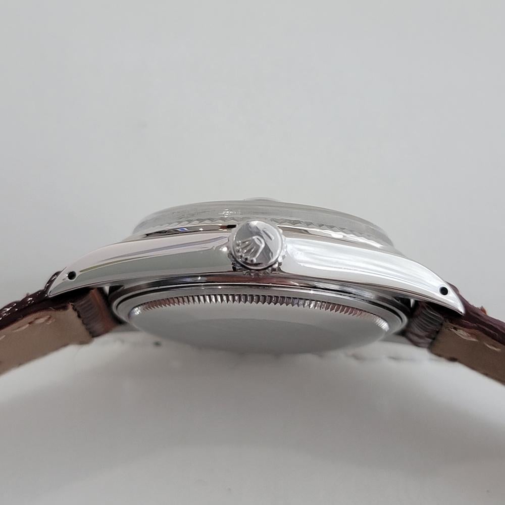 Rolex Oyster Datejust 16014 36mm 18k SS Leinen Zifferblatt Männer automatische 1980er RA589 im Angebot 5
