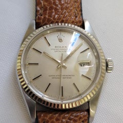 Rolex Oyster Datejust 16014 36mm 18k White Gold SS Mens 1970s Automatic RA770B