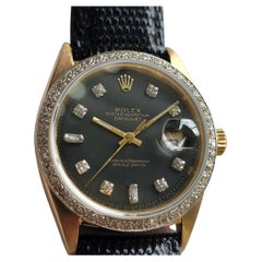 Rolex Oyster Datejust Ref 1601 Oro 14k Hombres 1960 Diamantes Automático RA412C