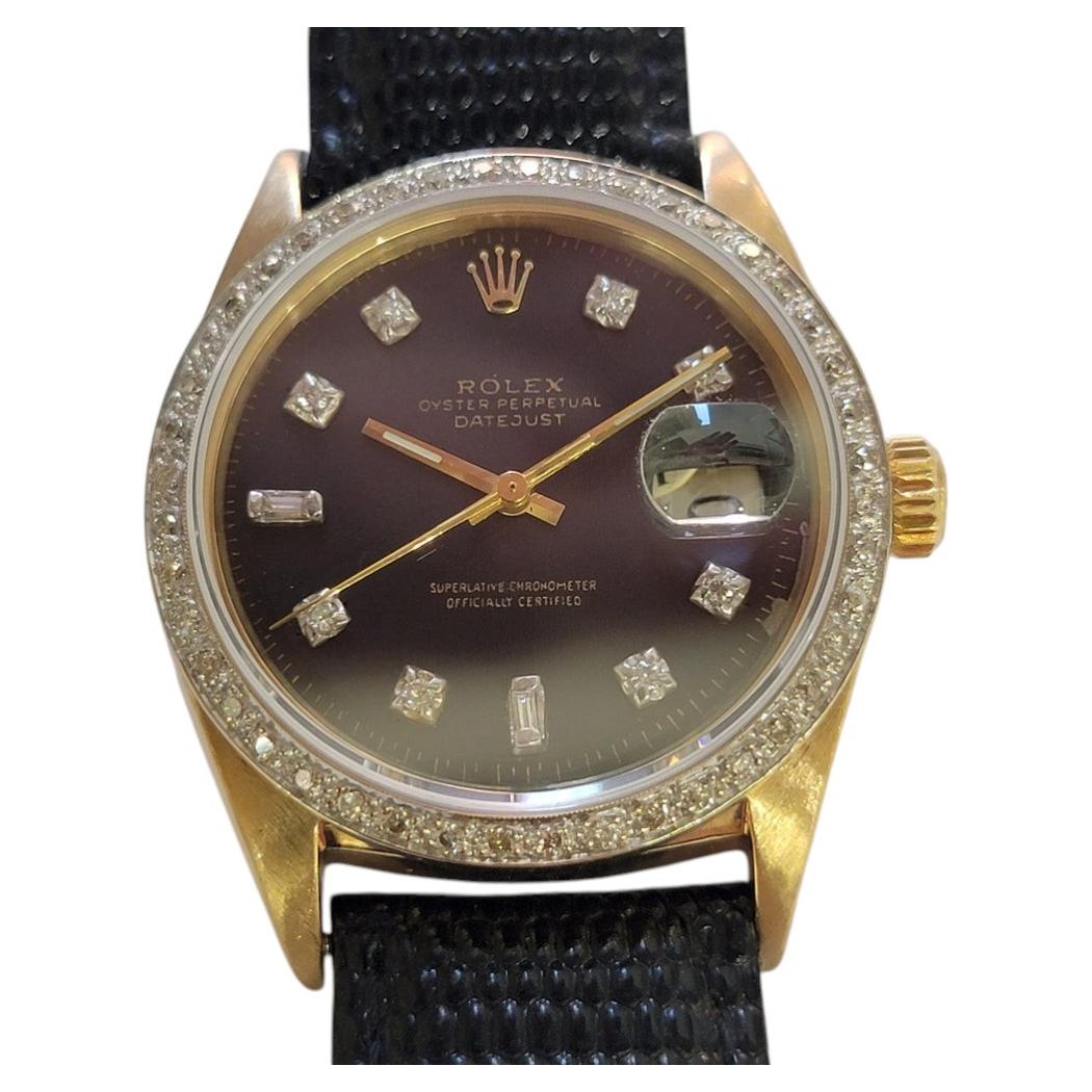 Rolex Oyster Datejust Ref 1601 Oro 14k Uomo 1960 Diamanti Automatico RA412C