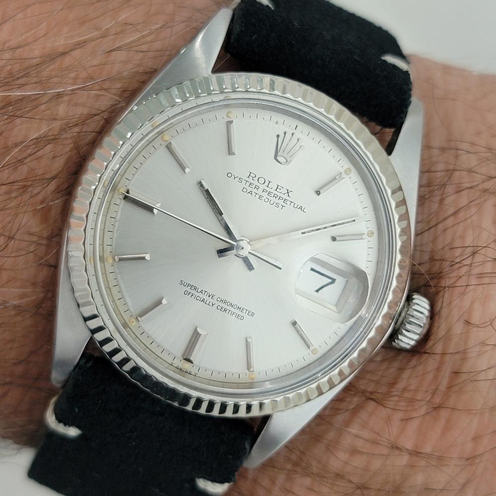 Rolex Oyster Datejust Ref 1601 36mm 18k Gold SS Mens 1970s Automatic RA595B For Sale 9