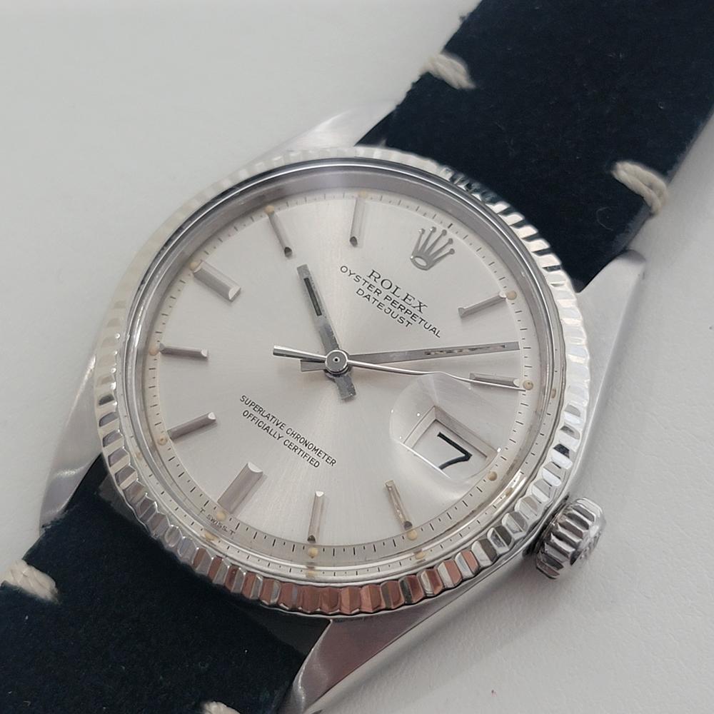 Men's Rolex Oyster Datejust Ref 1601 36mm 18k Gold SS Mens 1970s Automatic RA595B For Sale