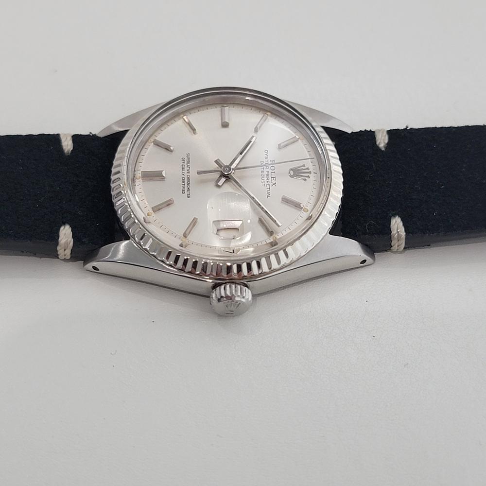 Rolex Oyster Datejust Ref 1601 36mm 18k Gold SS Mens 1970s Automatic RA595B For Sale 1