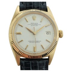 Rolex Oyster Datejust Ref 1601 36mm 18k Solid Gold Mens 1960s Automatic RA664