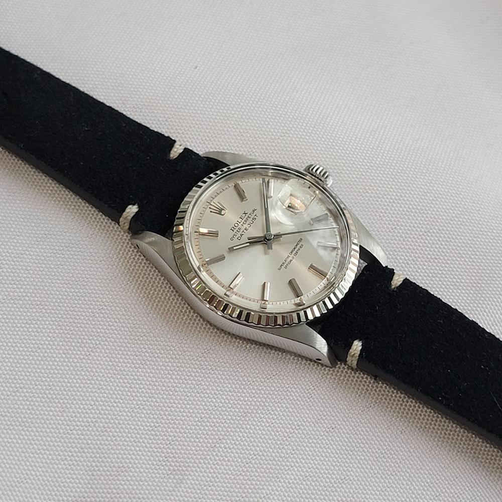 Rolex Oyster Datejust Ref 1601 36mm 18k SS 1970s Mens Vintage Automatic RA620B en vente 3