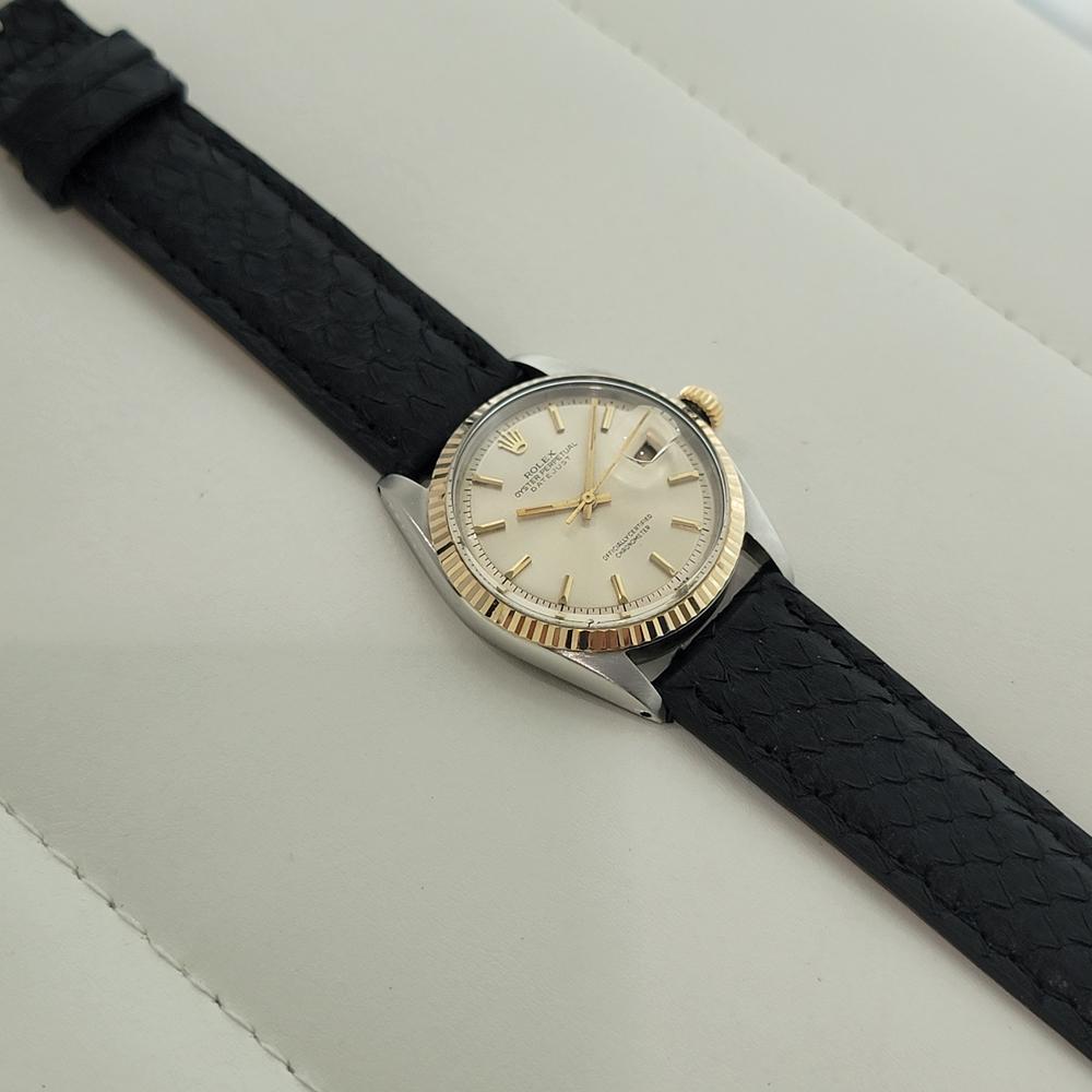 Rolex Oyster Datejust Ref 1601 36mm 18k SS Mens 1970s Vintage Automatic RA591B For Sale 3