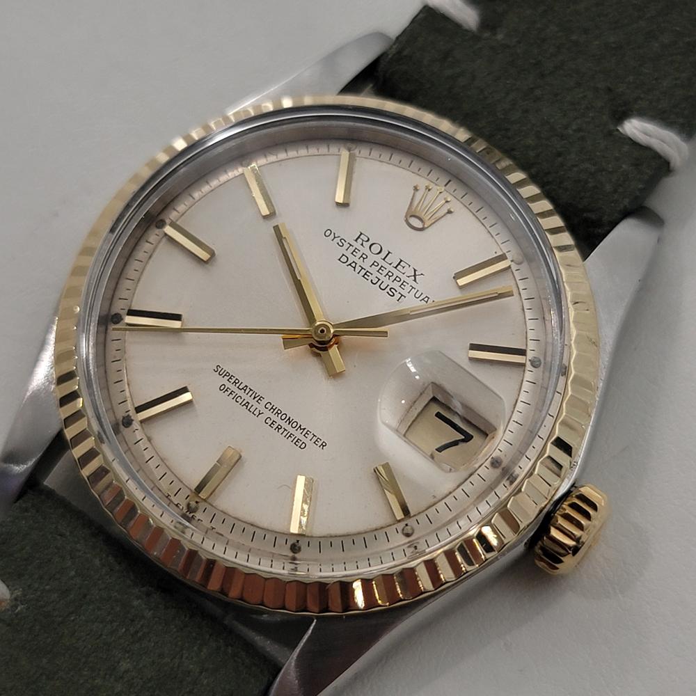 Rolex Oyster Datejust Ref 1601 36mm 18k SS Herren 1970er Vintage Automatic RA592 im Angebot 1