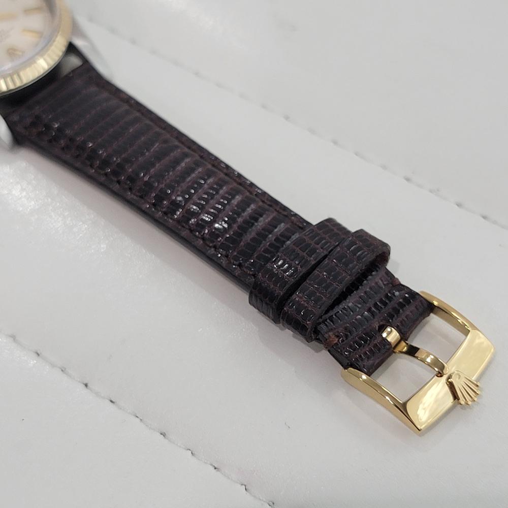 Rolex Oyster Datejust Ref 1601 36mm 18k SS Mens 1970s Vintage Automatic RA592 For Sale 4