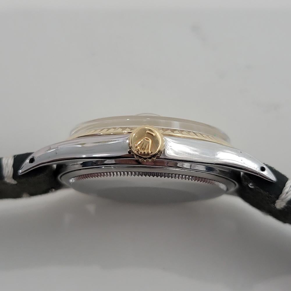 Rolex Oyster Datejust Ref 1601 36mm 18k SS Herren 1970er Vintage Automatic RA592 im Angebot 6