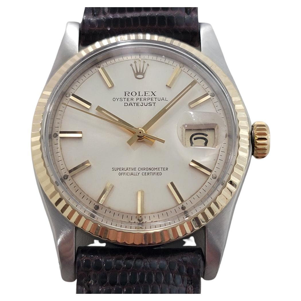 Rolex Oyster Datejust Ref 1601 36mm 18k SS Herren 1970er Vintage Automatic RA592