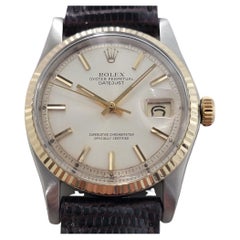Rolex Oyster Datejust Ref 1601 36mm 18k SS Mens 1970s Vintage Automatic RA592