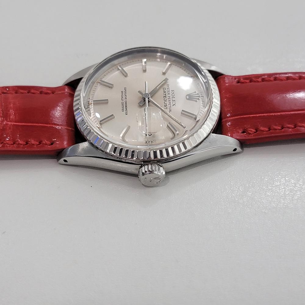 Rolex Oyster Datejust Ref 1601 36mm 18k SS Mens 1970s Vintage Automatic RA594 For Sale 1