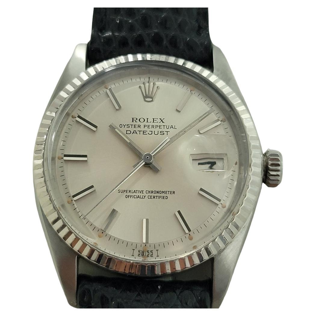 Rolex Oyster Datejust Ref 1601 36mm 18k SS Mens 1970s Vintage Automatic RA594