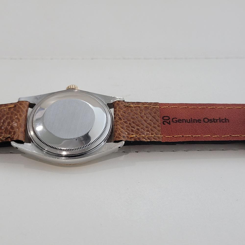 Rolex Oyster Datejust Ref 1601 36mm 18k SS Herren 1970er Vintage Automatik RA671 im Angebot 7