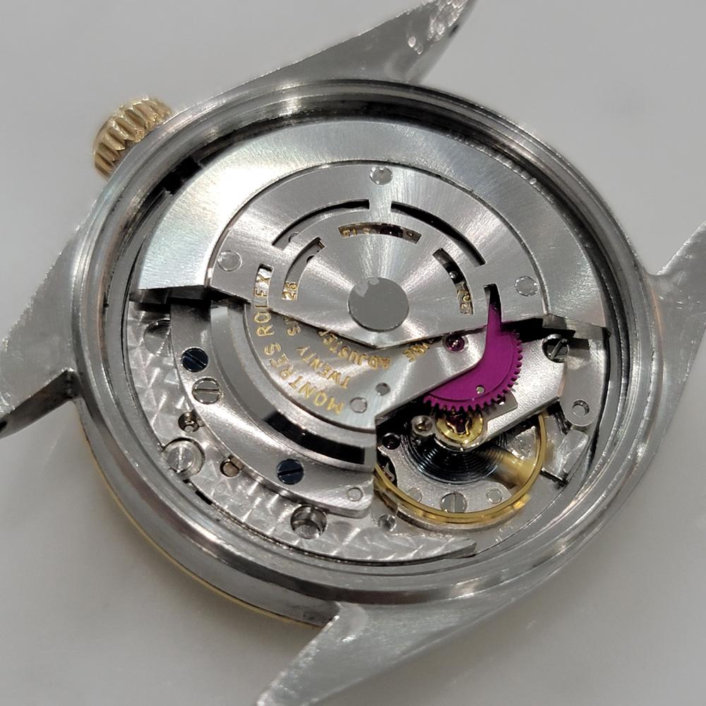 Rolex Oyster Datejust Ref 1601 36mm 18k SS Herren 1970er Vintage Automatik RA671 im Angebot 8