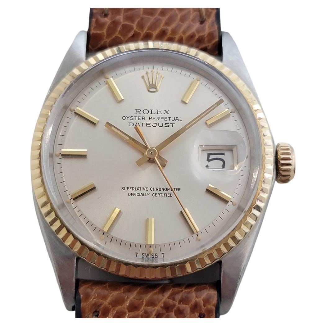 Rolex Oyster Datejust Ref 1601 36mm 18k SS Herren 1970er Vintage Automatik RA671